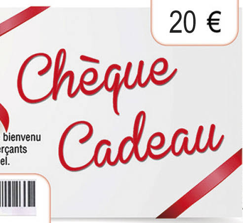 Chèque cadeau 20 euros